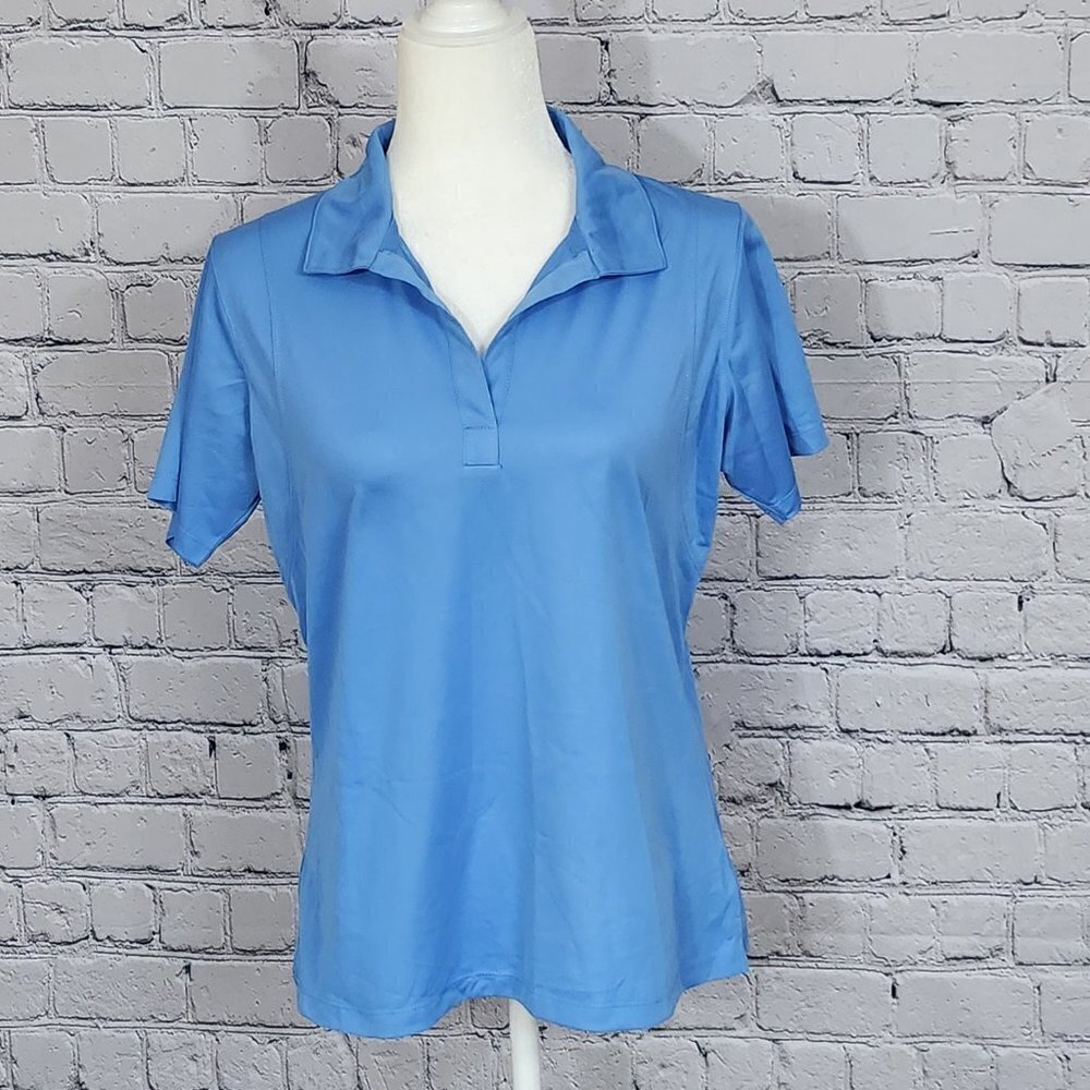 *Sport Tek Womens Blue Performance Polo Shirt Size M Short Sleeve